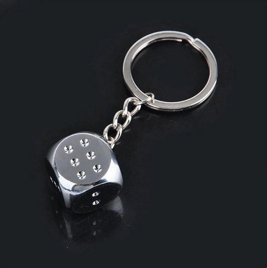 Dice Keychain Chrome